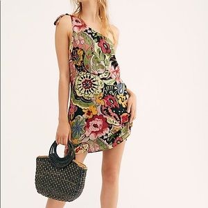 NWT Free People Gaia Floral One Shoulder Dress